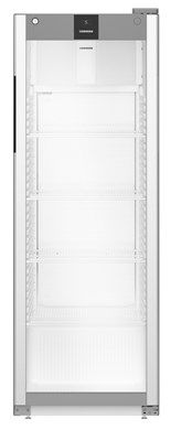 Liebherr MRFVD 3511 Single Glass Door Display Fridge, 347L Commercial White Refrigerator with Safety Glass & Digital Temperature Display