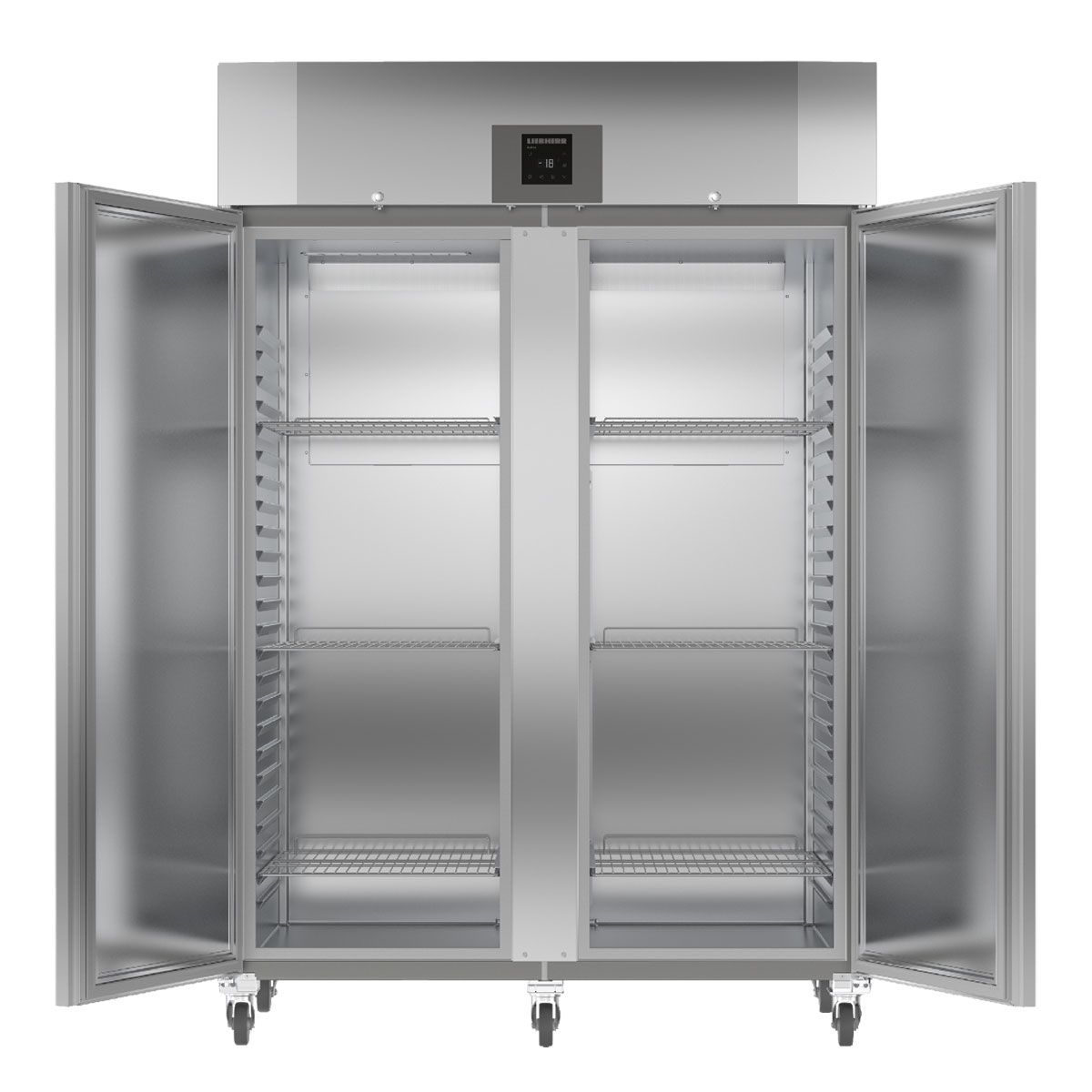 Liebherr GKPv 1440 Forced-Air Upright Refrigerator, Double Door 2/1 GN, Stainless Steel, 1361 Litres