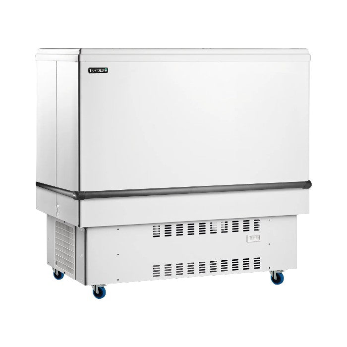 KBAK104PLUS Bottle Dump Cooler – 226L White Chest Cooler with Sliding Lids & Heavy-Duty Wheels