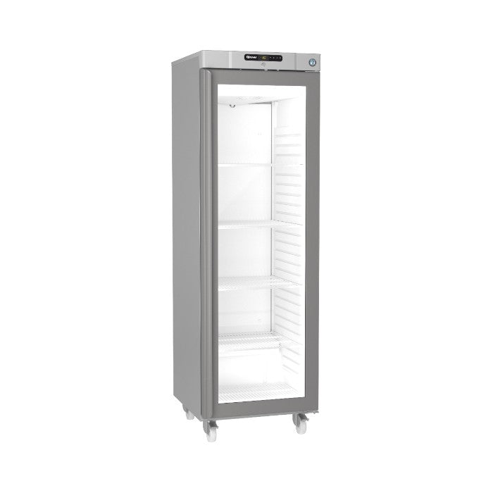 Hoshizaki COMPACT FG420 Glass Single Door Upright Display Freezer, 343L Stainless Steel, Energy Efficient, Lockable, Adjustable Shelves
