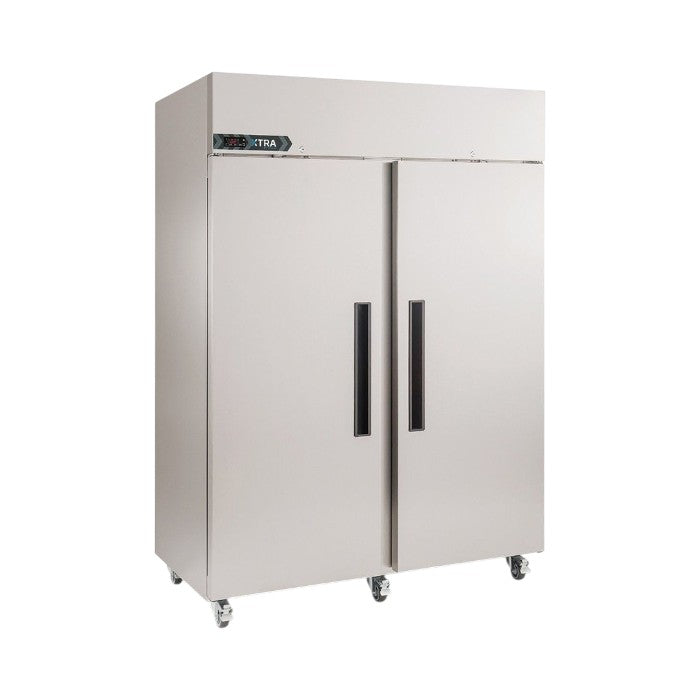 Foster Xtra XR1300L Double Door Cabinet Freezer, 1300L, Stainless Steel, Automatic Defrost, Digital Temperature Display