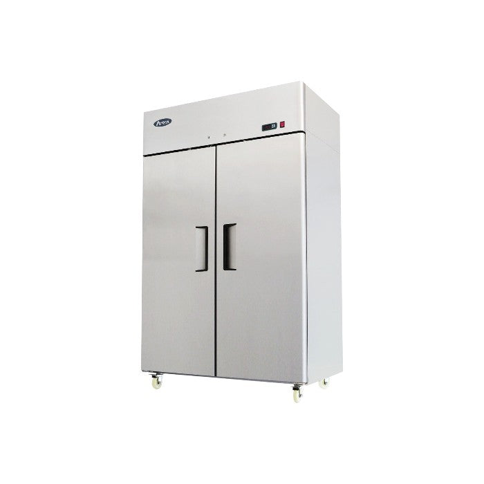Atosa MBF8117HD 1300L Double Door Top Mounted Gastronorm Upright Refrigerator, Stainless Steel, Ventilated Cooling, Self-Closing Doors