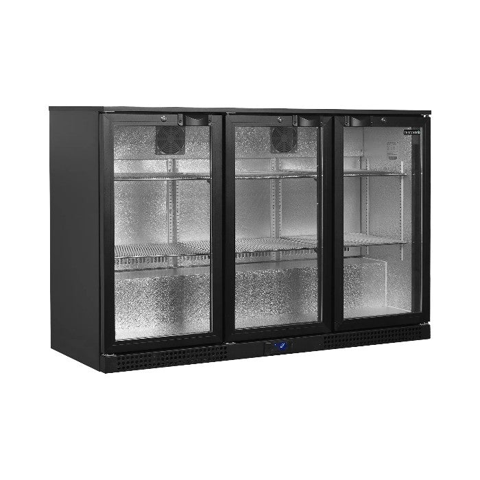 BA31H Triple Door Back Bar Cooler – 288L Fan Assisted Commercial Bar Fridge with LED Lighting