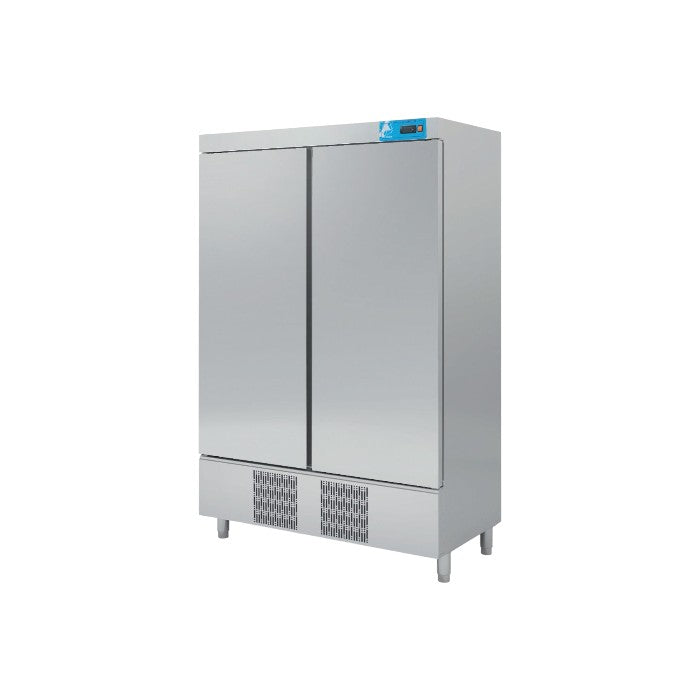 Coreco CSR-1302 Double Door Upright Refrigerator, 1201L, Fan-Assisted Cooling, Digital Temperature Control, Stainless Steel
