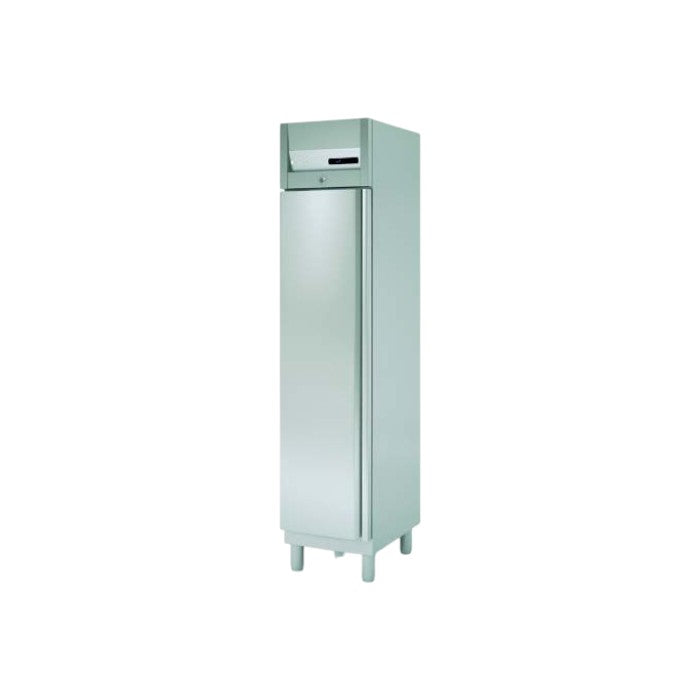Coreco AGR-50-R2 Single Door Stainless Steel Upright Fridge, 303L, Fan Assisted, Digital Display, Self-Closing Door