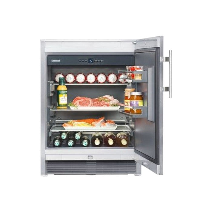 Liebherr OKES 1750 Stainless Steel Outdoor Undercounter Refrigerator, 109 Litres, Digital Temperature Control, Lockable Door