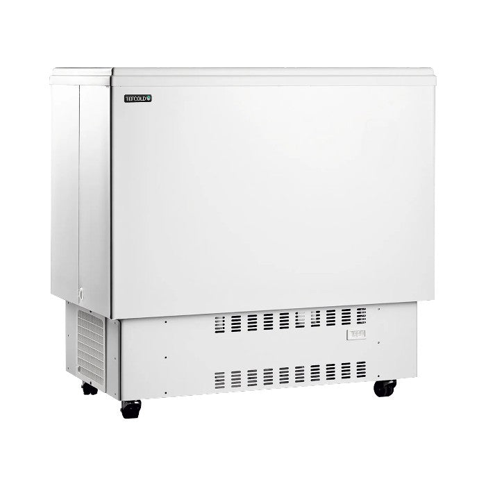 KBAK104 Bottle Dump Cooler – 250L White Chest Cooler with Sliding Lids, Static Cooling, Ideal for Beer & Soft Drink Crates