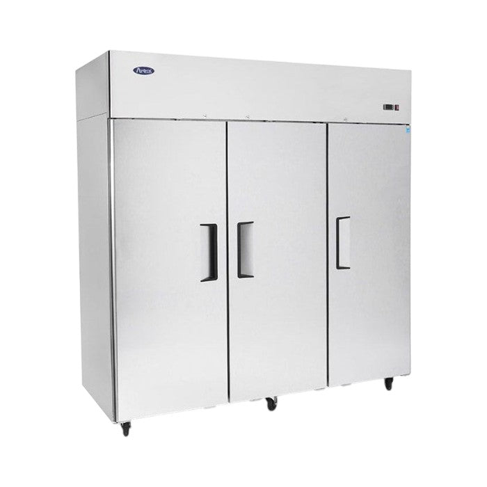 Atosa YBF9242GR Triple Door Upright Freezer – 1390L Stainless Steel, Digital Temperature Display, Ventilated Cooling, Hot Gas Defrost