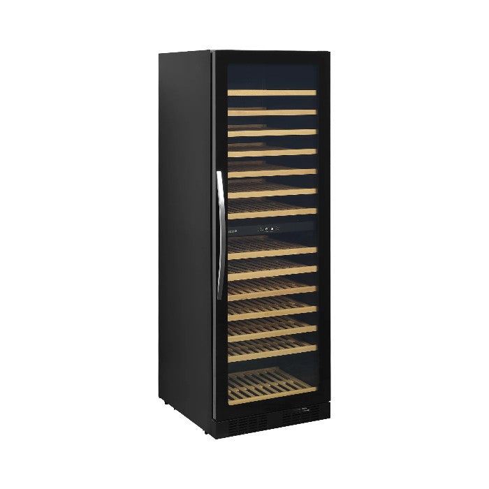 TFW400-2F Dual Zone Wine Cooler – 163 Bottle Capacity, Frameless Glass Door, Black Finish