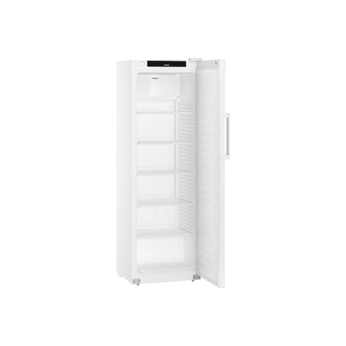 Liebherr FRFvg 4001 Single Door Upright Refrigerator, 420L Forced-Air Cooling, White, Lockable, 6 Adjustable Shelves