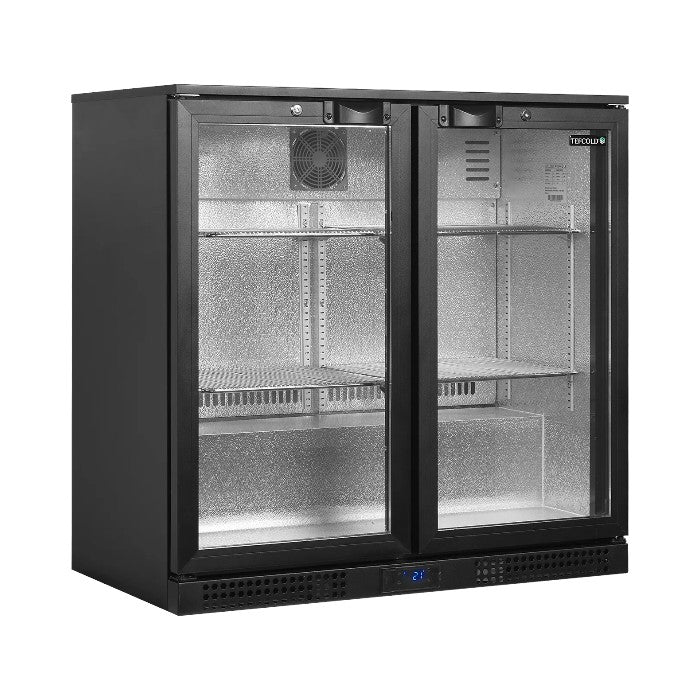 Back Bar Cooler BA21H – Energy Class A Double Glass Door Backbar Fridge with LED Lighting