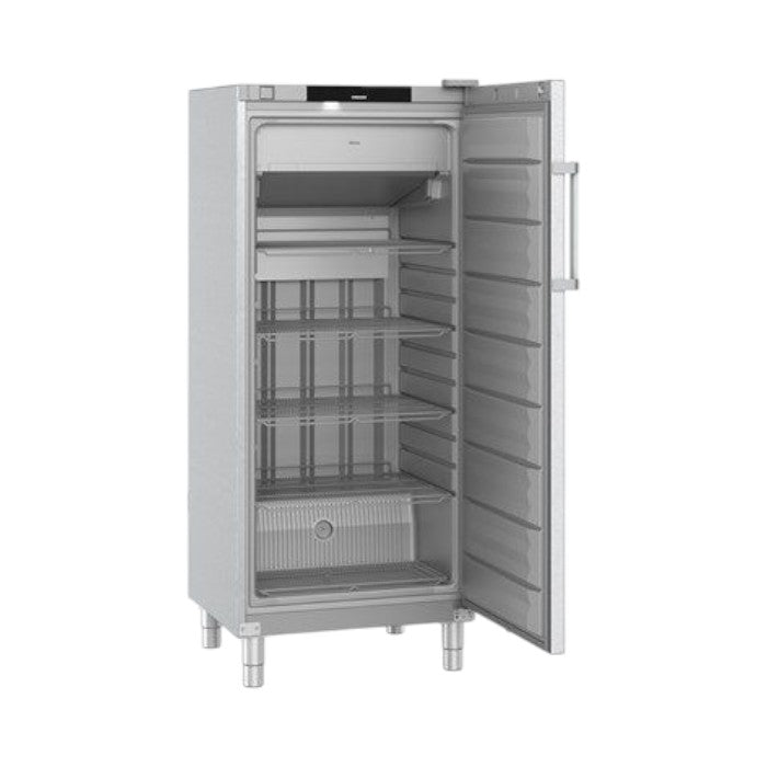 Liebherr FFFCvg 5501 Single Door Freestanding Freezer, NoFrost, 472 Litres, Stainless Steel, Lockable, External Digital Display