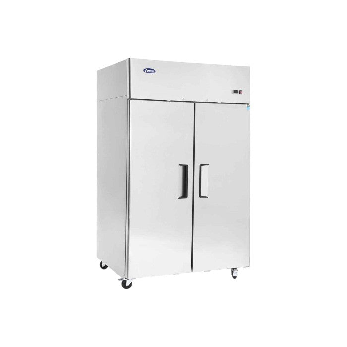 Atosa YBF9218GR Slimline Double Door Upright Commercial Refrigerator, 900L, Stainless Steel, Ventilated Cooling