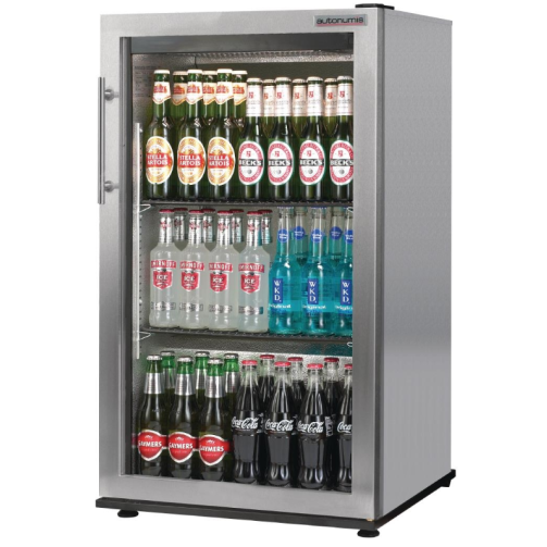 Autonumis RNC00008 Single Door Stainless Steel Bottle Cooler – 87 Bottles / 144 Cans