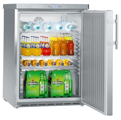 Liebherr FKUv 1660 Stainless Steel Undercounter Refrigerator, Single Door, Forced-Air Cooling, 141 Litres