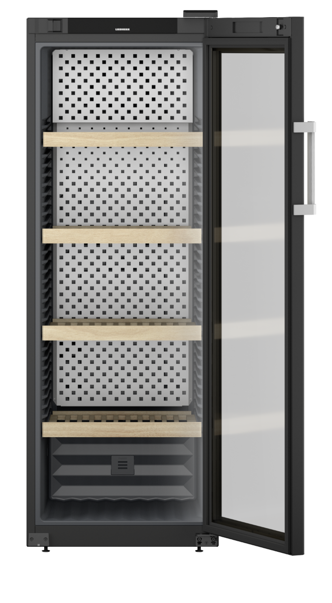 Liebherr WPbli 5031 Upright Wine Fridge, 196 Bottle Capacity, Black, +5°C to +20°C