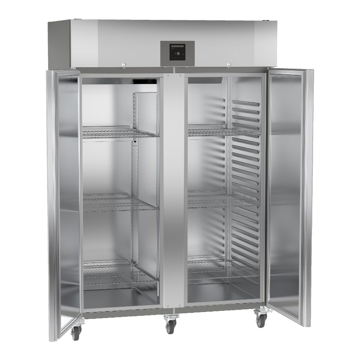 Liebherr GKPv 1440 Forced-Air Upright Refrigerator, Double Door 2/1 GN, Stainless Steel, 1361 Litres