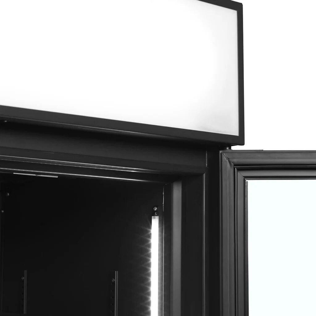 Tefcold FSC1000H Double Glass Door Bottle Cooler Fridge 524L Black