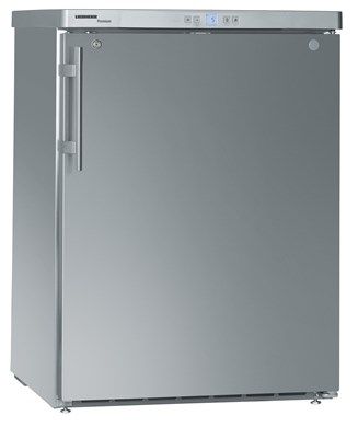 Liebherr FKUv 1660 Stainless Steel Undercounter Refrigerator, Single Door, Forced-Air Cooling, 141 Litres