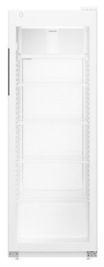 Liebherr MRFVC 3511 Glass Door White Display Fridge, 347L, Forced Air Cooling, Self-Closing Door, 5 Adjustable Shelves