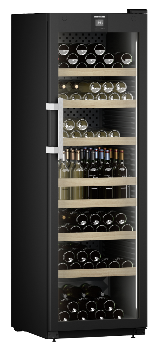 Liebherr WFbli 5241 Professional Upright Wine Cabinet, 488L, Low-Vibration Storage, EasyFill Loading, Lockable Display, Black
