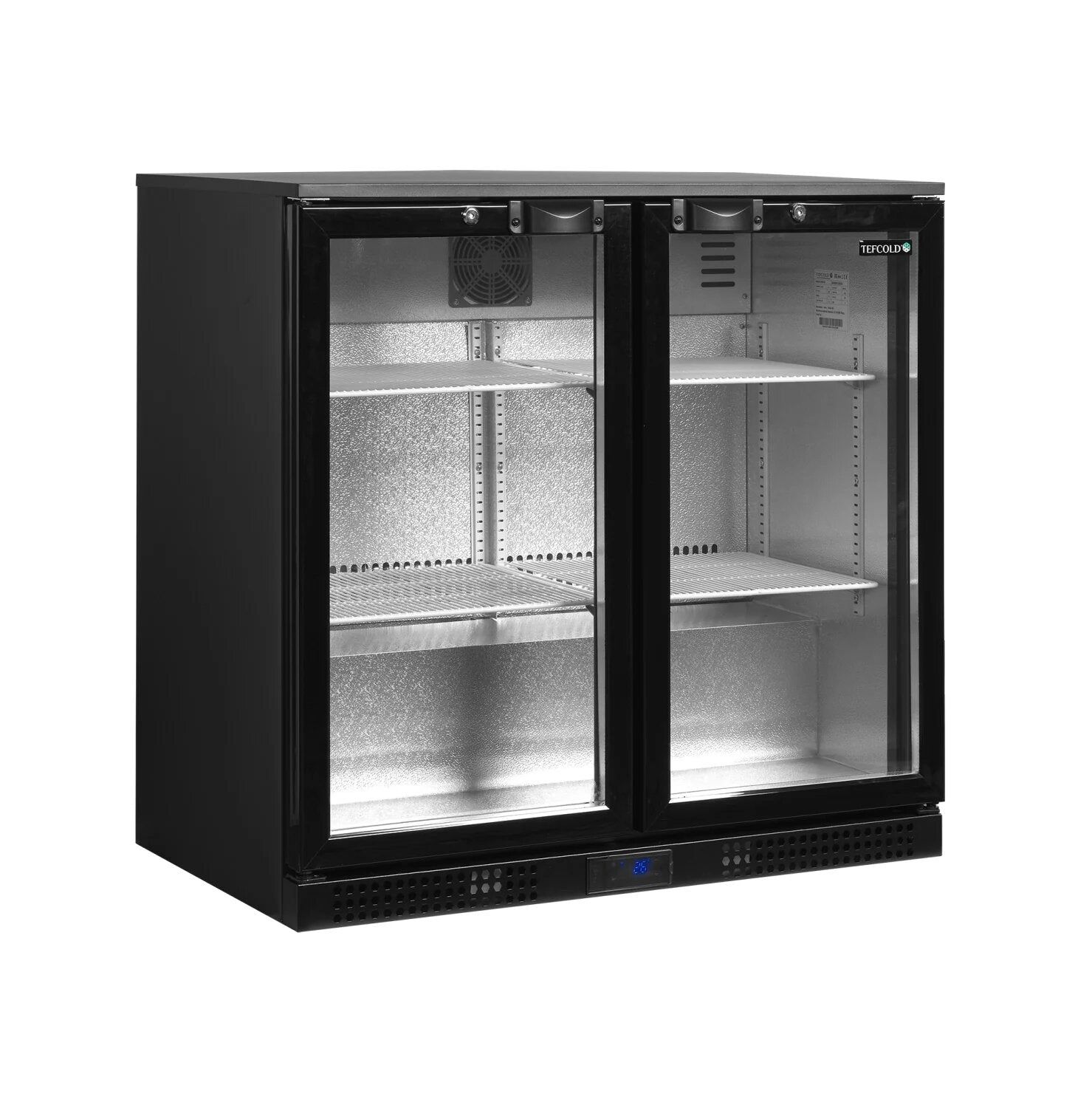 Tefcold DB201H Double Hinged Door Back Bar Bottle Cooler – 182L, +2°C to +10°C, LED Display, Fan Assisted, Energy Class A
