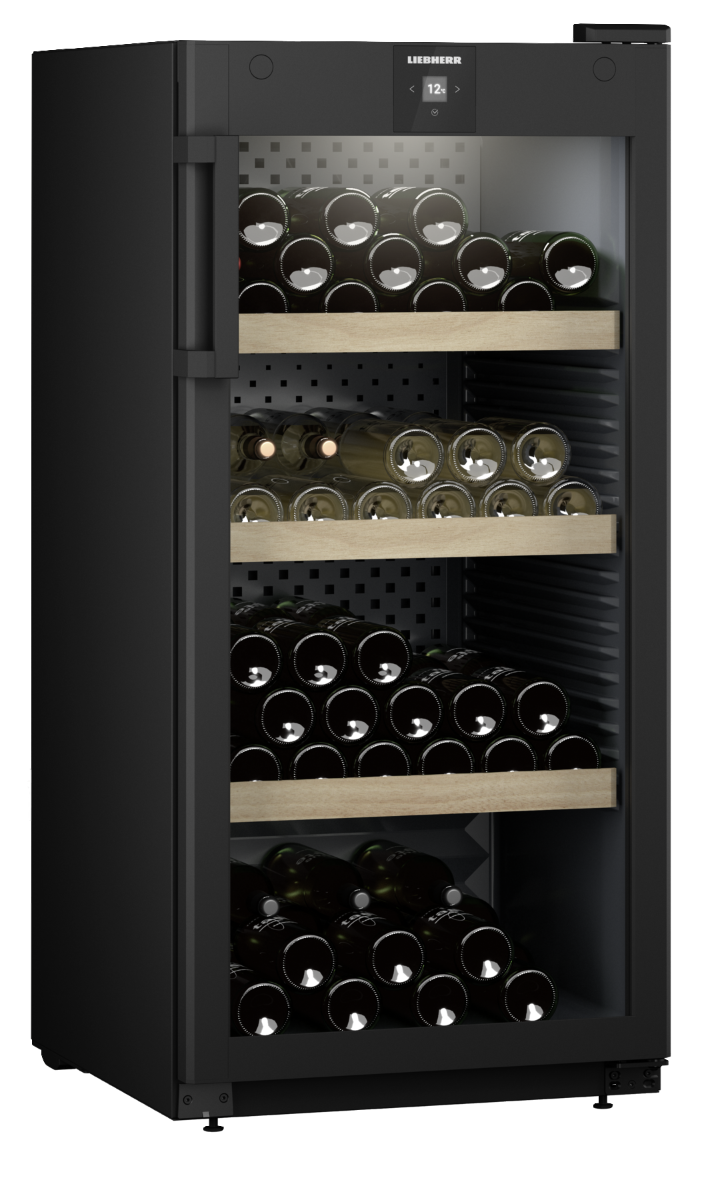 Liebherr WPbl 4201 Upright Wine Fridge – 141 Bottle Capacity, Black Finish
