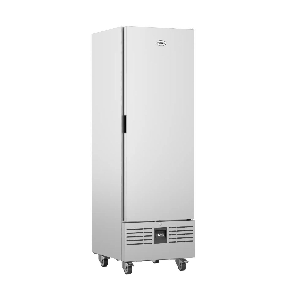 Foster FSL400H/11-300 Slimline Single Door Upright Refrigerator Cabinet, 400L, Stainless Steel, Forced Air Cooling