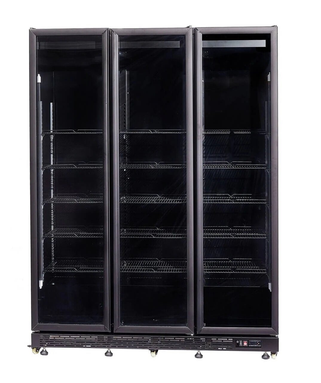 Combisteel Triple Glass Door Display Fridge Merchandiser, 1200L, Black