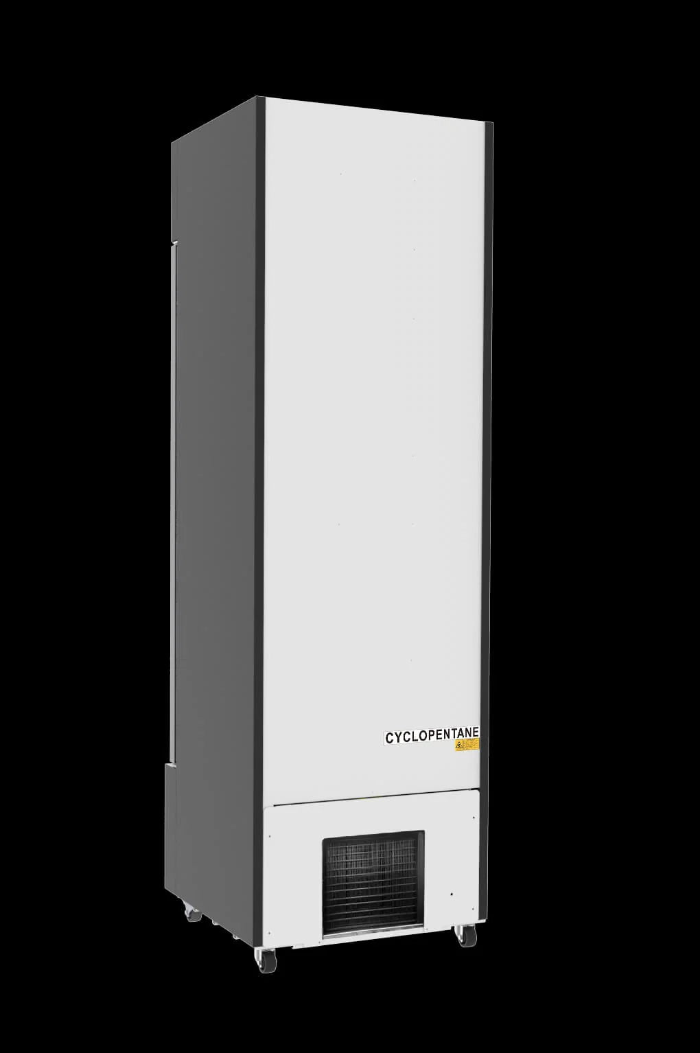 Combisteel Single Hinged Glass Door Bottle Fridge Merchandiser 360L | Black, LED Lighting & Fan-Assisted Cooling