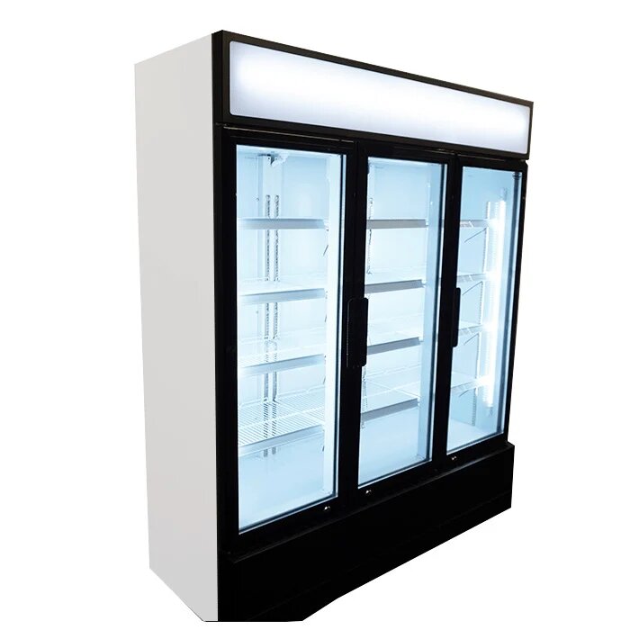 Combisteel Triple Glass Door Display Fridge Merchandiser, 1065L, White
