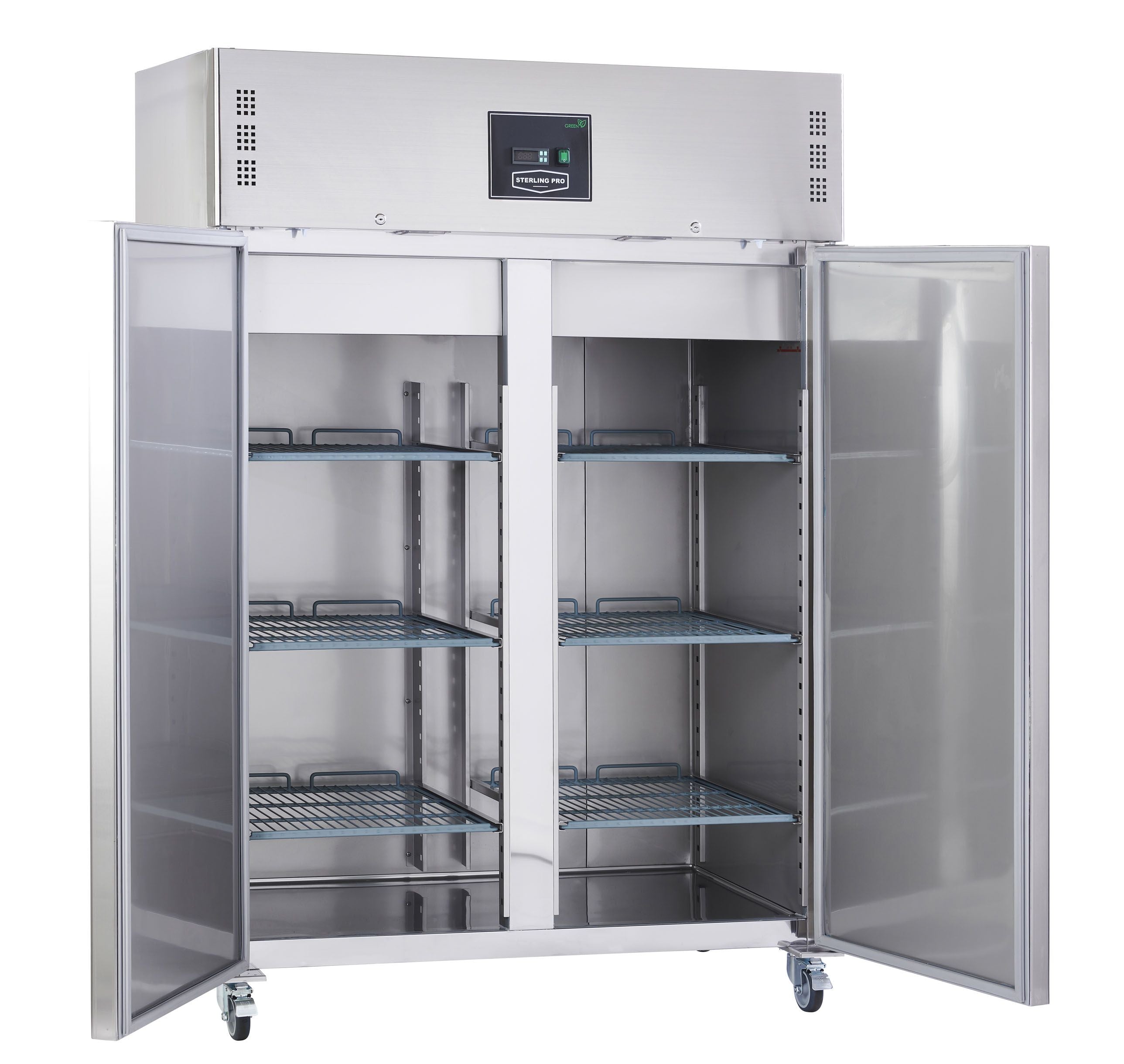 Sterling Pro Cobus SPF212NV Commercial Double Door Gastronorm Freezer – 1200L Stainless Steel Catering Freezer