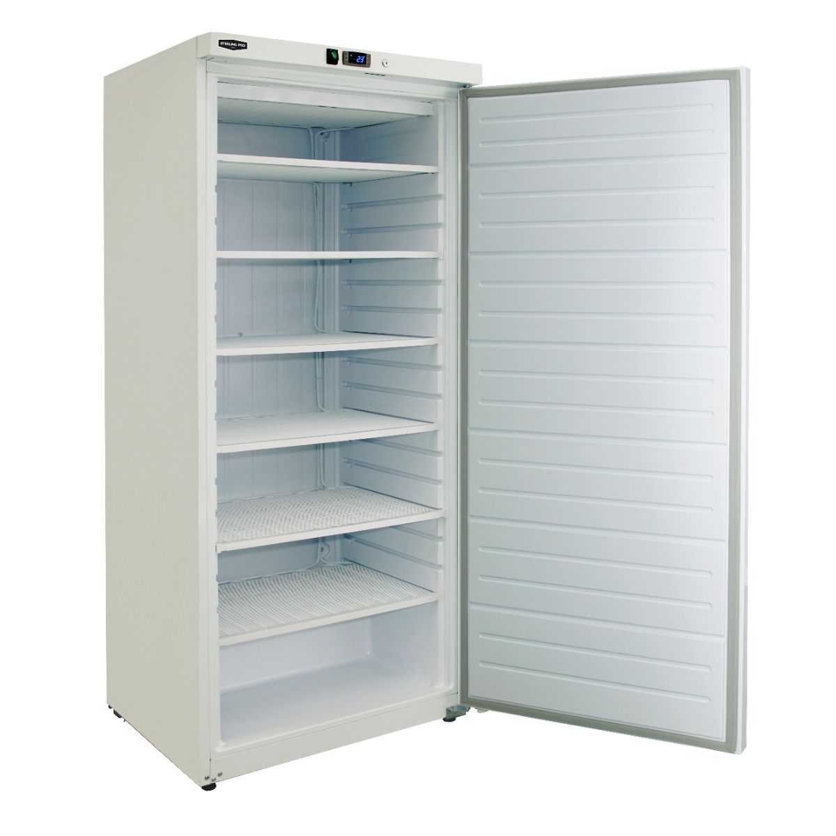 Sterling Pro SPF600W 580L Single Door Upright Freezer – Static Cooling, Manual Defrost, White