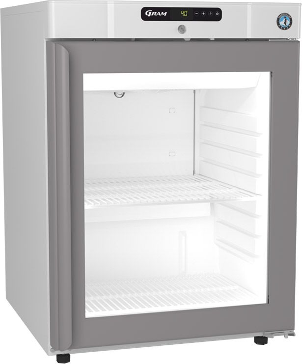 Hoshizaki KG220 L-DR G U Glass Single Door White Undercounter Display Fridge, 123L, Energy Rating A, Compact Commercial Refrigerator