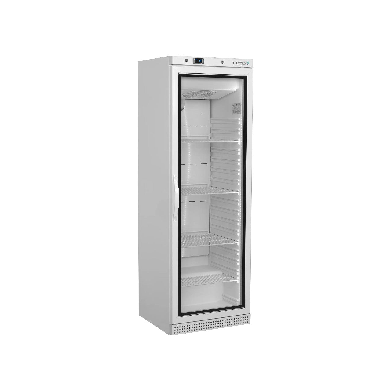 TEFCOLD UF400VGW Glass Door Display Freezer – 400L Ventilated Cooling, Heated Glass, LED Lighting