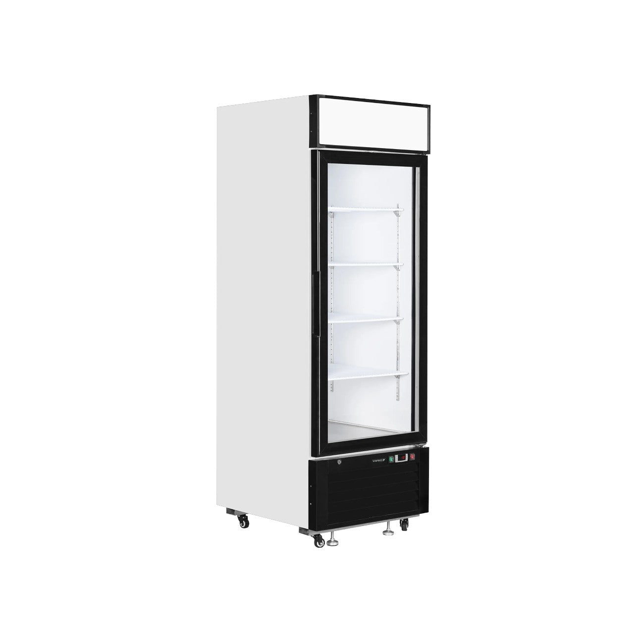 TEFCOLD LGF2500 Glass Door Display Freezer – 405L, Single Door, LED Lighting, Fan-Assisted Cooling, Heated Glass, Stainless Steel Base, White