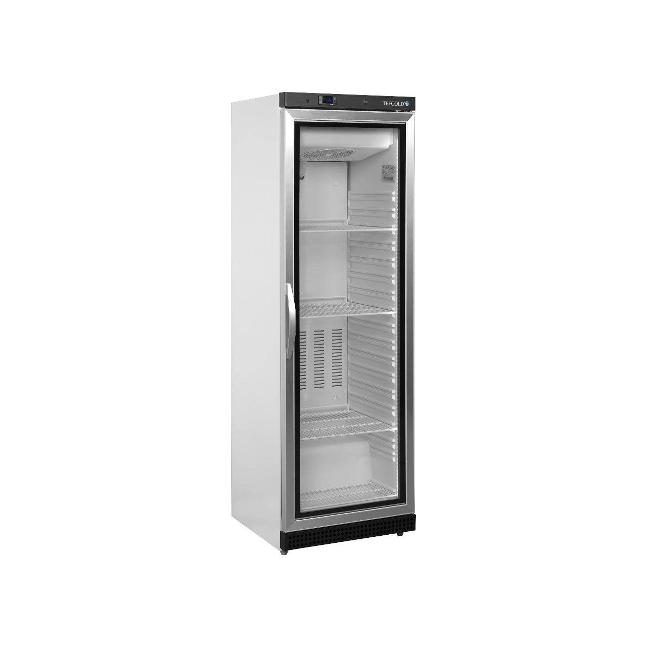 Glass Door Display Freezer UF400VG – 400L Ventilated Refrigeration with Heated Glass Door, LED Light & Adjustable Shelves, R290 Eco-Friendly Refrigerant