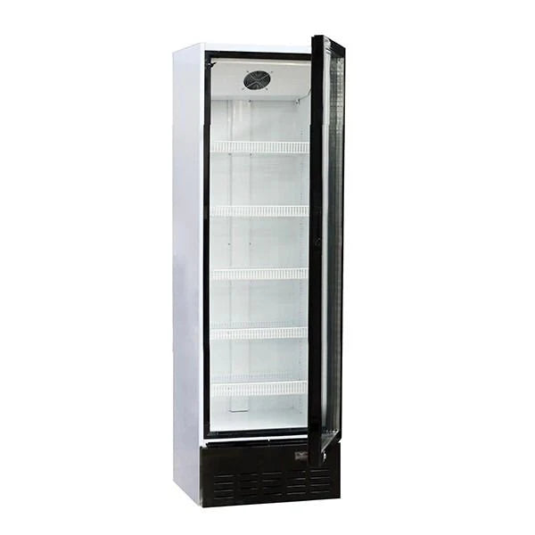 Blizzard BC350 Single Glass Door Merchandiser 350L | White, LED Lighting & Ventilated Cooling