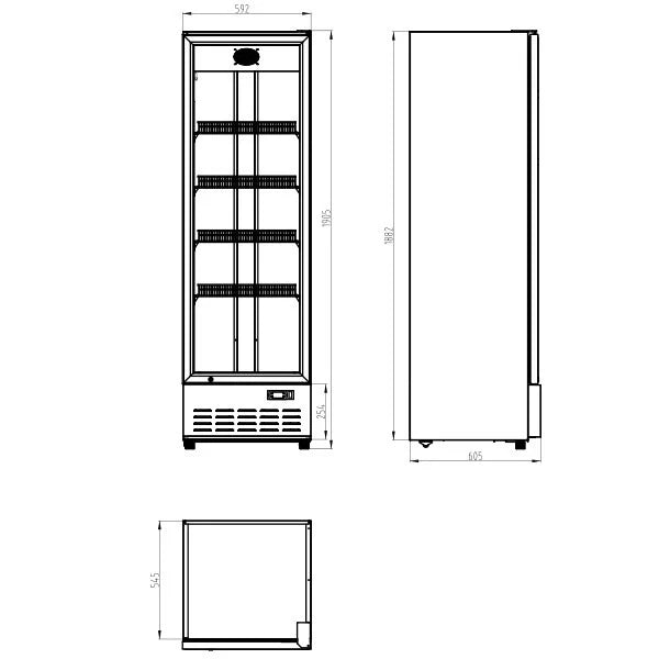 Blizzard BC350 Single Glass Door Merchandiser 350L | White, LED Lighting & Ventilated Cooling