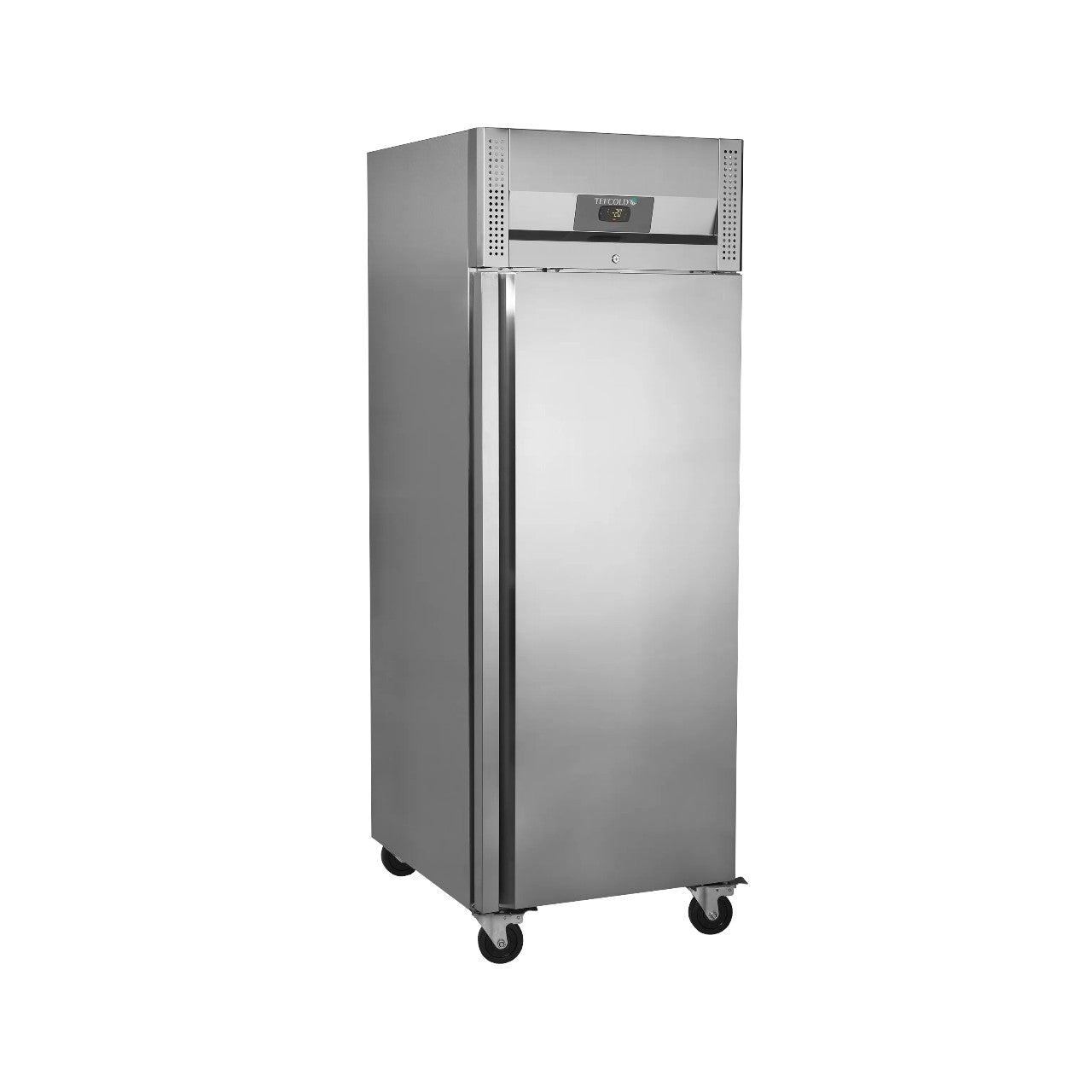 Gastronorm Upright Freezer RF710X1 – Stainless Steel Single-Door Commercial Freezer with Ventilated Cooling, Adjustable GN2/1 Shelves, LED Light, NFC & Bluetooth Controller