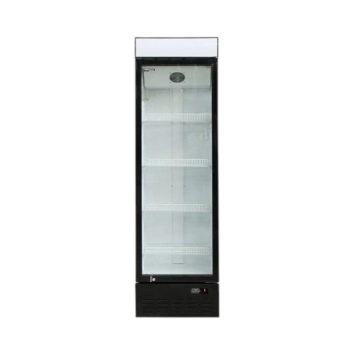 Blizzard GD350 Single Glass Door Merchandiser 350L | White, LED Lighting & Ventilated Cooling
