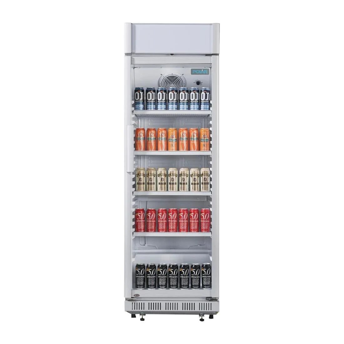 Polar C-Series Upright Display Cooler with Light Box 346L – CC064, White, 220-240V