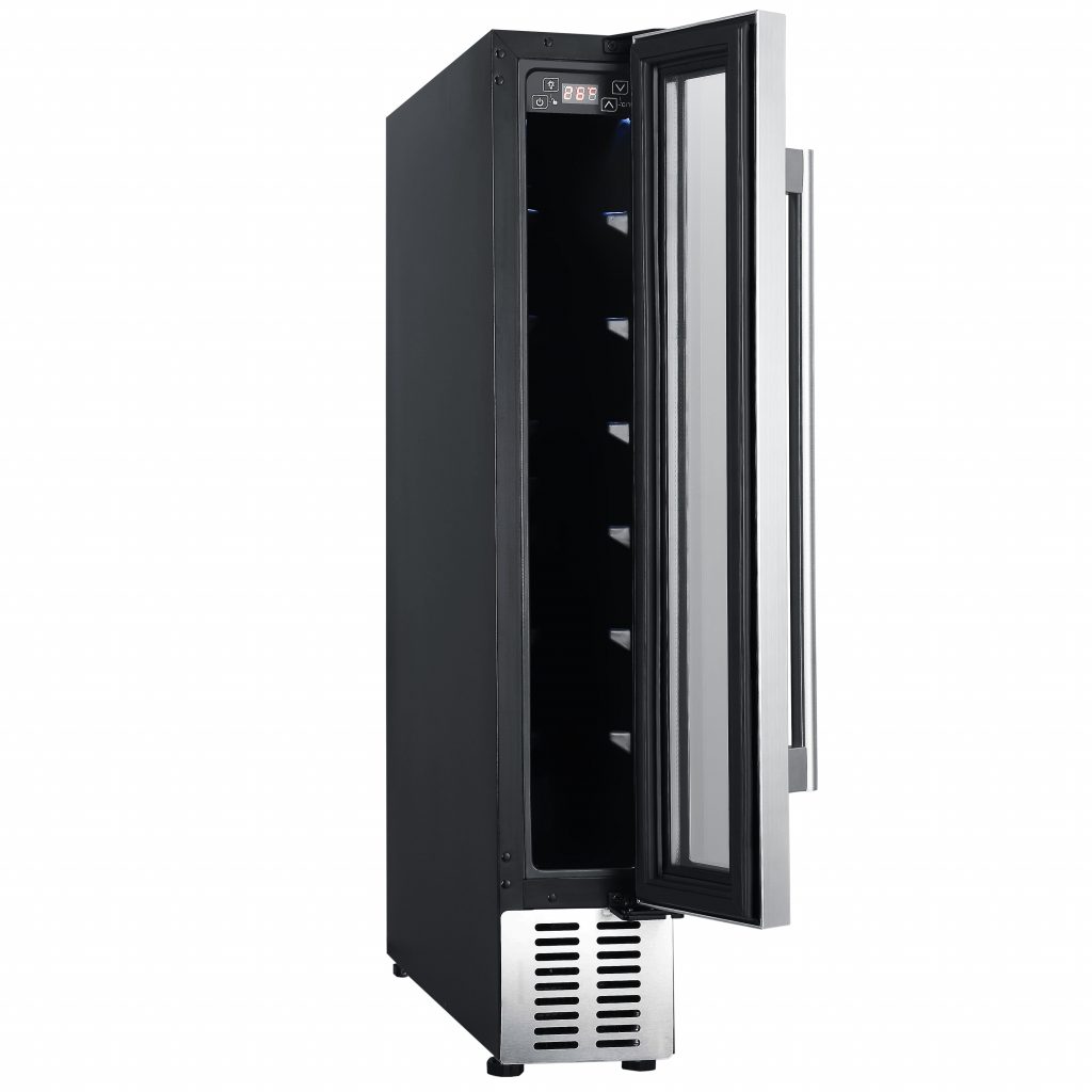 7 Bottle Capacity Stainless Steel Built-In Wine Cooler