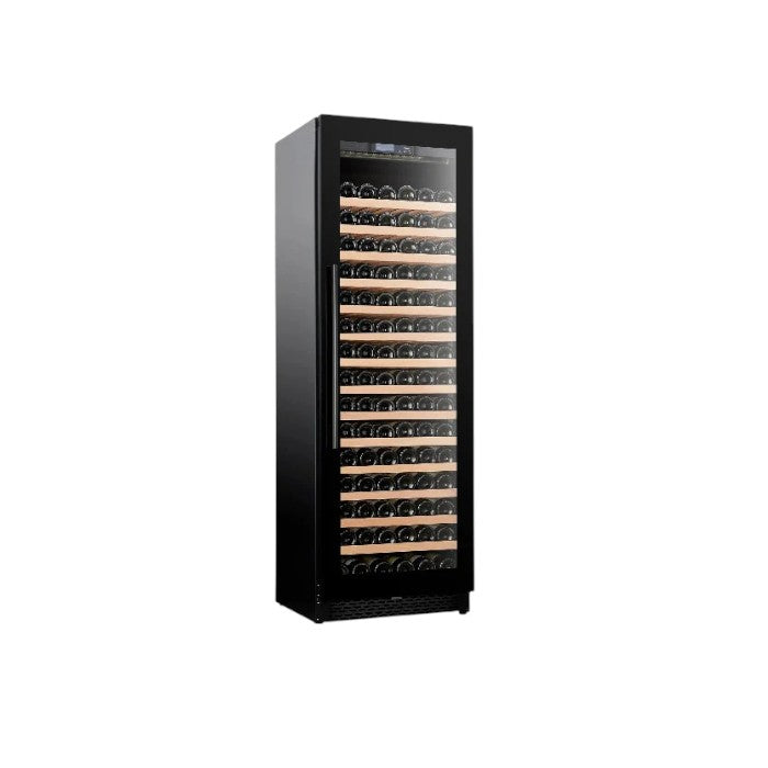 Combisteel 325L Single Zone Wine Cooler – 115 Bottles, LED Lighting, Ventilated Cooling, 14 Grids, Black