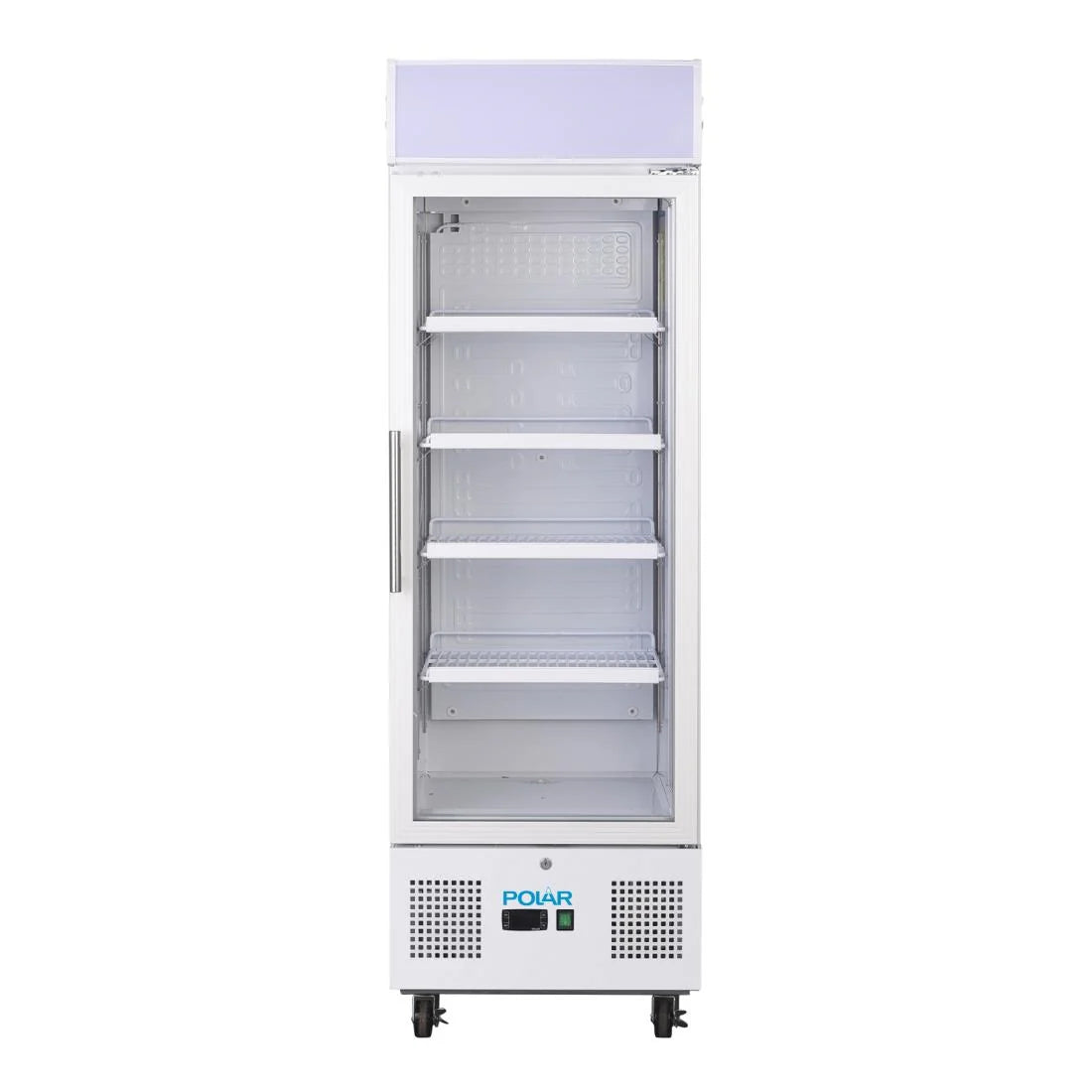 Polar Display Fridge 228L DM075 | Fan-Assisted Cooling, LED Interior Light & Lockable Door