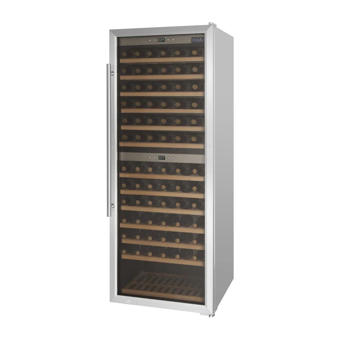 Polar G-Series GG763 Dual Zone Wine Fridge – 126 Bottles, 340L, Stainless Steel, Commercial Grade, Lockable