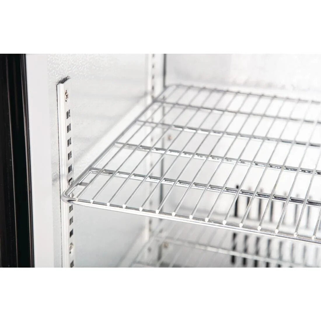 Polar Double Hinged Door Back Bar Cooler in Black with LED Lighting - 198L, GL012