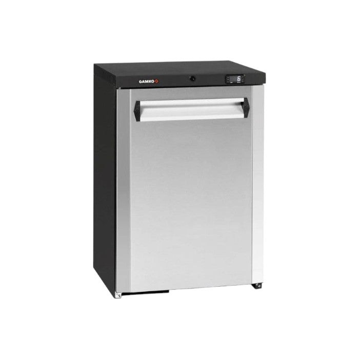 Gamko MG3/150LCS Maxiglass Left Hand Hinged Stainless Steel Front Undercounter Bottle Cooler – 150 Litres