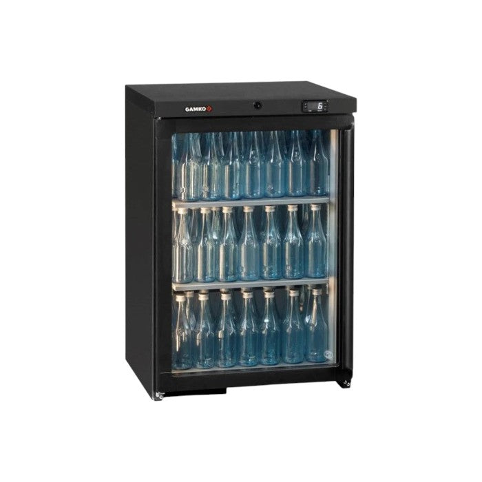 Gamko MG3/150LG Maxiglass Left Hand Hinged Glass Undercounter Bottle Cooler – 150 Litres