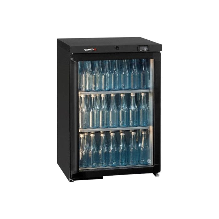 Gamko MG3/150RG Maxiglass Left Hand Hinged Glass Undercounter Bottle Cooler – 150 Litres